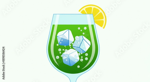 Cocktail with Lemon Slice