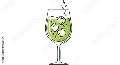 Refreshing Green Cocktail