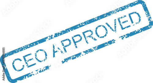 Ceo Approved Blue Rubber Stamp Vector Illustration