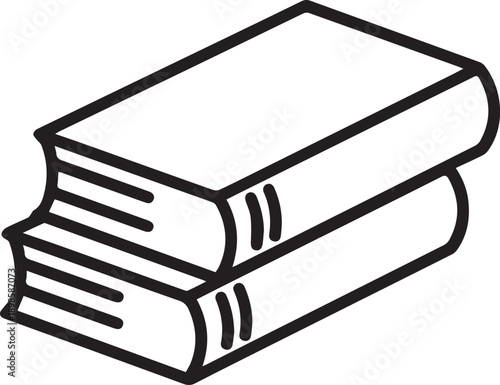 Stack of Two Closed Books with Stylized Spines — Ideal for Educational Editorials, Academic Branding, and Library or Study-Themed Visuals