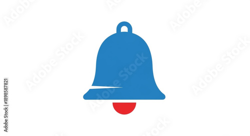 A blue bell icon with a red clapper