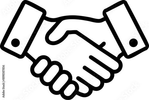 Handshake agreement partnership deal between two people