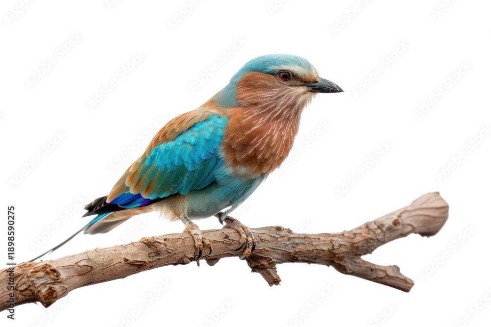 Fototapeta premium PNG Colorful bird perched branch