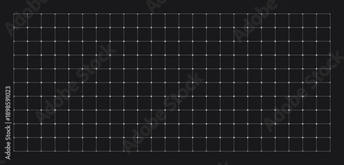 Grid pattern blueprint on black paper background, graph white notebook. Millimeter paper with architect gird and white tech dot. Drawing grid with map checker paper, vector illustration.