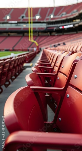 Wallpaper Mural Empty Red Stadium Seats Torontodigital.ca