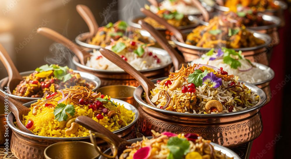 Fototapeta premium Vibrant photo of Ugadi Pachadi, a special dish prepared and shared to celebrate the Telugu and Kannada New Year.