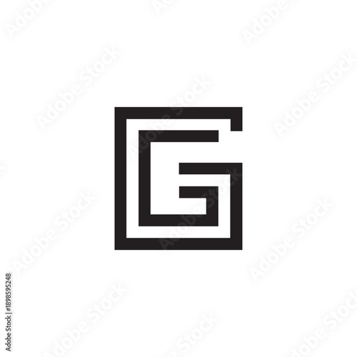 A creative vector logo design with "G" letter .	
