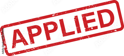 A bold red rectangular rubber stamp presenting the word APPLIED centered against a simple white background