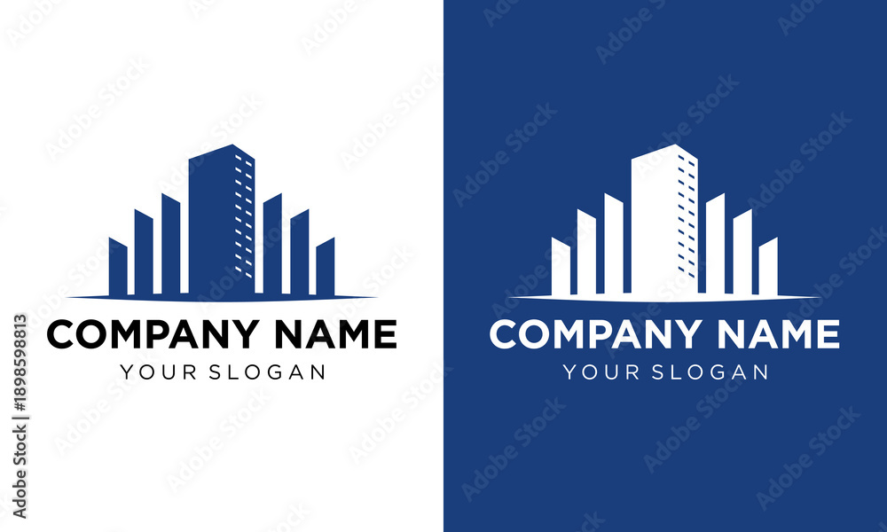 Obraz premium Corporate building logos displayed on a contrasting background showcasing a sleek design