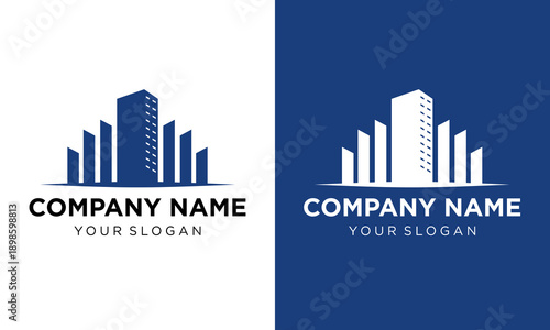 Corporate building logos displayed on a contrasting background showcasing a sleek design