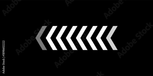 White arrows pointing to the right on a black background.