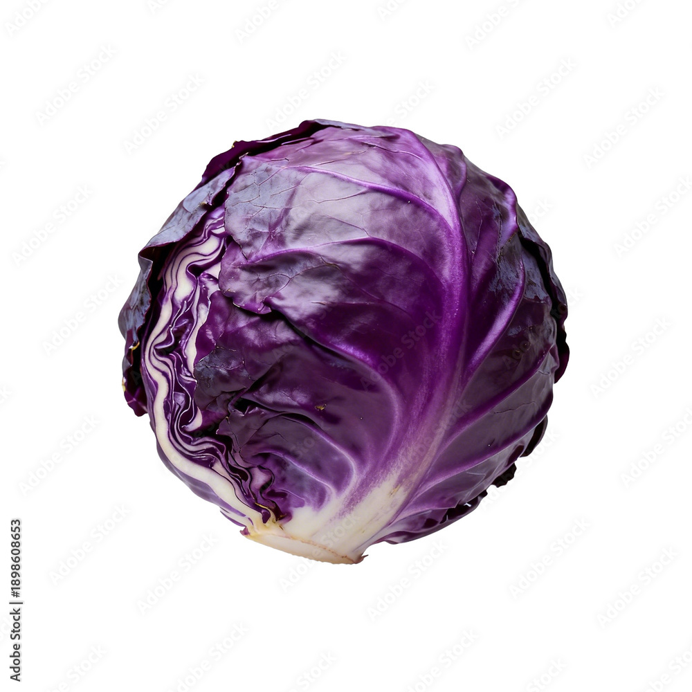 Obraz premium [Transparent Background PNG]Purple cabbage with vibrant color and fresh appearance