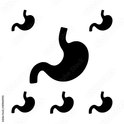 vector illustration of a stomach 