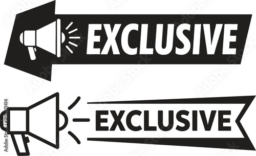 Exclusive banners with megaphones for announcements