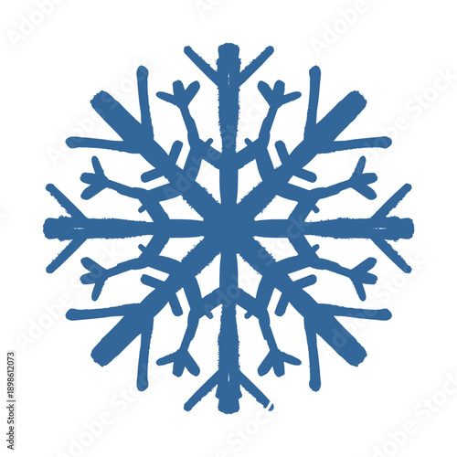 Falling Snowflake Vector Icon for Winter Season Illustration and Design