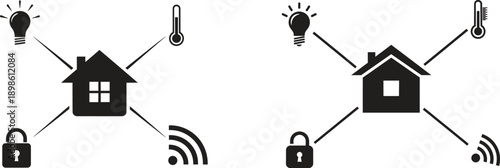 Smart home technology icons for modern living solutions