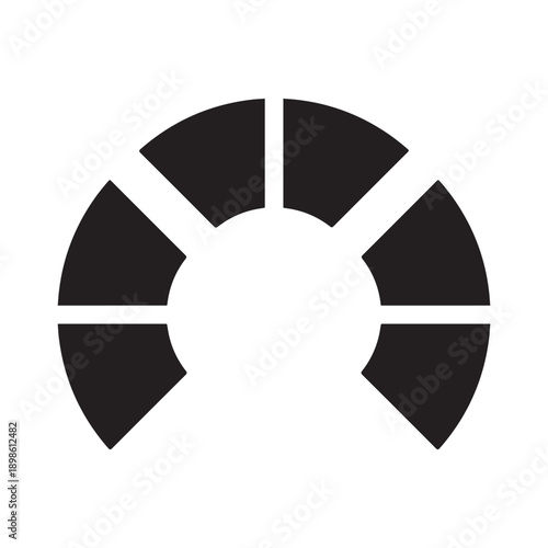 Segmented Arch Abstract Icon