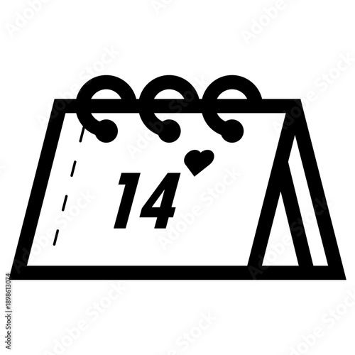 february 14 valentines day icon