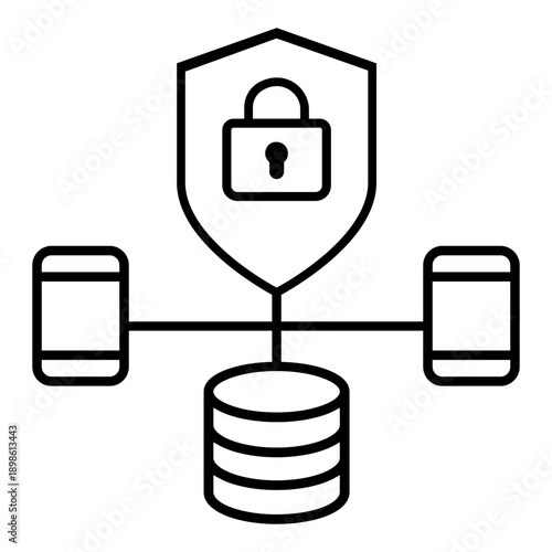 Firewall vector icon. Cybersecurity Illustration sign. Computer antivirus symbol. Data protection logo.