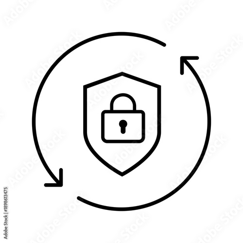 Firewall vector icon. Cybersecurity Illustration sign. Computer antivirus symbol. Data protection logo.