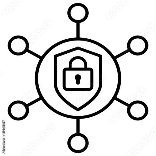 Firewall vector icon. Cybersecurity Illustration sign. Computer antivirus symbol. Data protection logo.