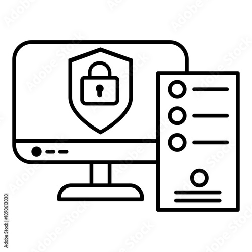 Firewall vector icon. Cybersecurity Illustration sign. Computer antivirus symbol. Data protection logo.