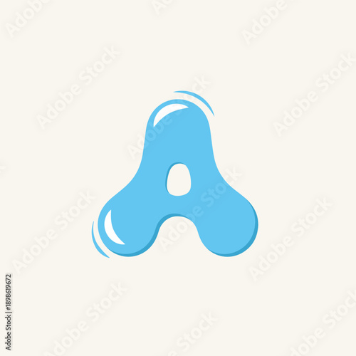Bubble Letter A – Playful Rounded Typography Logo for Branding and Kids Design