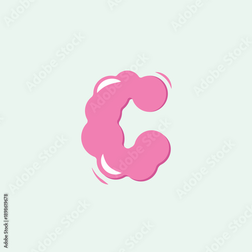 Bubble Letter C – Playful Rounded Typography Logo for Branding and Kids Design