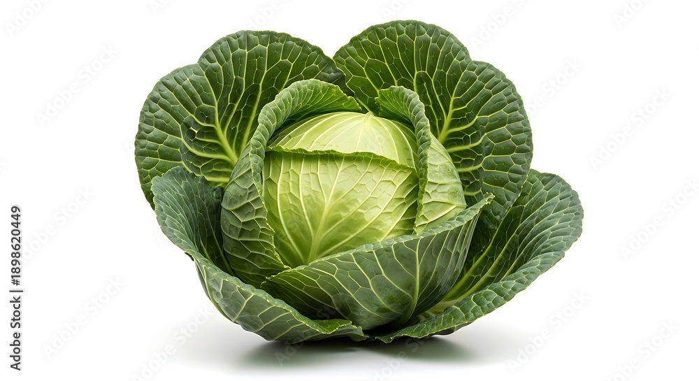 Fototapeta premium Fresh green cabbage vegetable for healthy eating and cooking