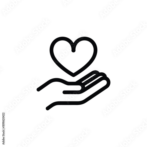 A hand gently cradling a heart shape representing care and affection