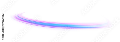 Neon streaks twist dynamically in a dark cyberpunk scene. Sparks flash along curved paths. Abstract motion conveys energy and futuristic speed. PNG
