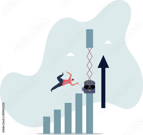 Growing business graph, increase sale or investment growth, profit rising up or revenue growing,life and employment of people.