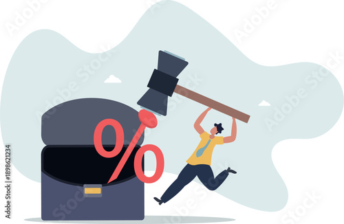 Federal Reserve low interest rate or central bank with long time zero percent interest rate until economic recover concept.life and employment of people.