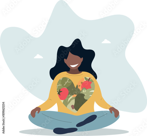 Gut health importance for stomach flora and digestion .life and employment of people.