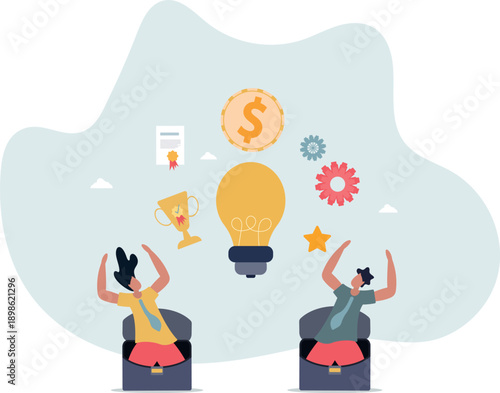 Employee recognition and rewards with motivation bonus.Reward after successful professional job or excellent results.life and employment of people.