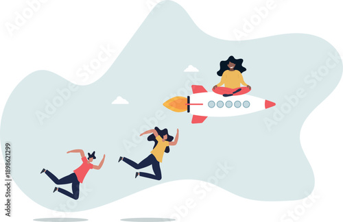 Competitive advantage to win business competition, innovation or creativity for winning strategy and success concept.life and employment of people.