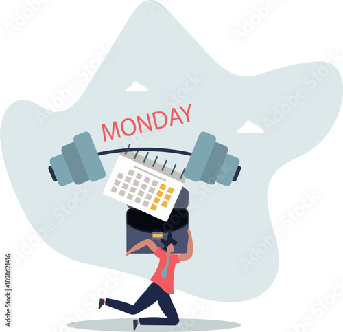 A tough Monday for a working man who doesn't want to go to work.