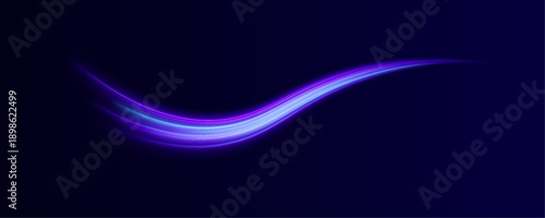 Electric neon ribbons twist and flare dynamically. Sparks scatter along abstract motion paths. Motion lines convey futuristic energy. 