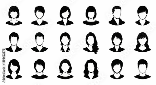 Collection of Diverse Anonymous User Profile Icons.