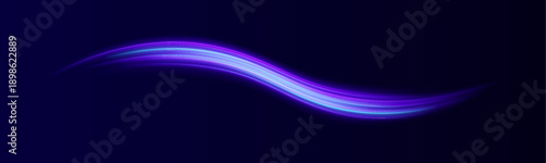 Curved neon streaks ripple across a cyberpunk background. Sparks scatter dynamically along motion paths. Abstract lines convey speed and energy. 