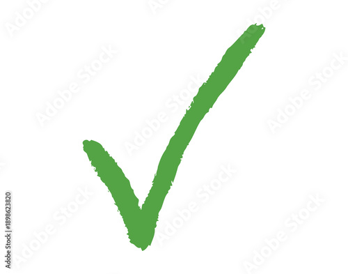 green check mark texture grunge element doodle hand drawn icon. Check mark drawing accepted line clipart symbol