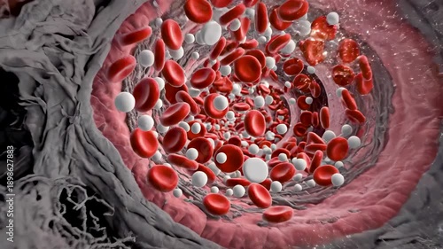 Cinematic Journey Inside Human Bone Marrow Showing Donor Cell Engraftment, Blood Cell Regeneration, and Recovery After Leukemia