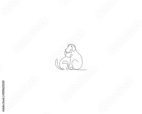 Dog and cat logo design template vector, line of pet logo design suitable for pet shop, store, caffe, business, hotel, veterinary clinic, Domestic animal vector illustration logotype, sign and symbol