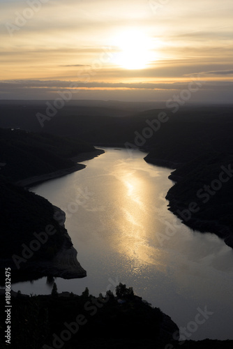 Sunset over Tagus river canyon