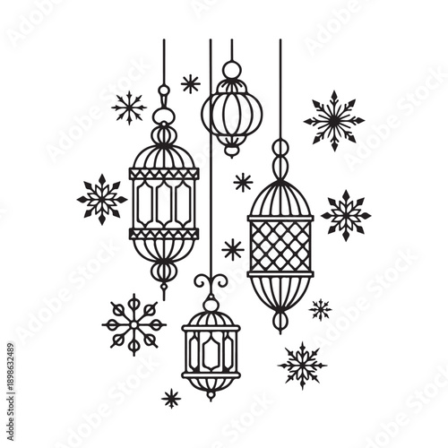 Vector illustration of a vintage bird cage with birds inspired by architectural landmarks and iconic city towers