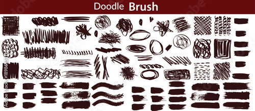 Brush stroke set, calligraphy ink paint lines, sketchy brush strokes grunge, bold lines and squiggles marker stripe