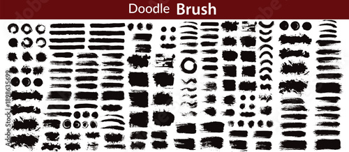 Brush stroke set, calligraphy ink paint lines, sketchy brush strokes grunge, bold lines and squiggles marker stripe