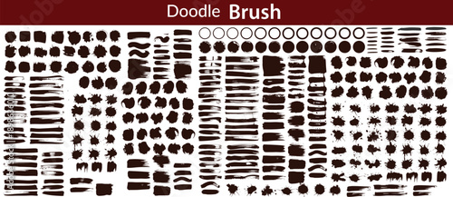 Brush stroke set, calligraphy ink paint lines, sketchy brush strokes grunge, bold lines and squiggles marker stripe