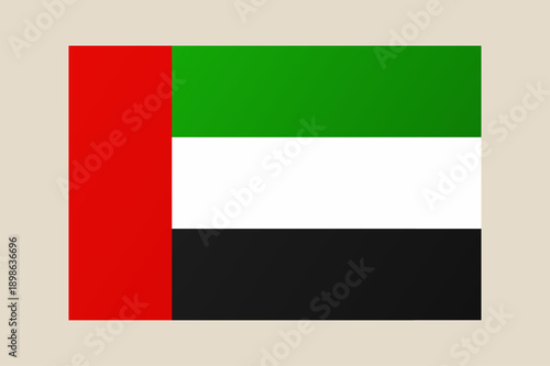 United Arab Emirates flag vector icon isolated on a light background representing national pride for government or travel use.