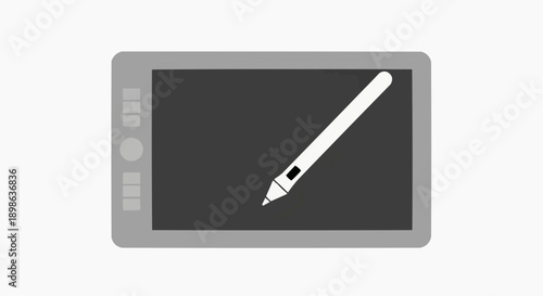 Modern Digital Drawing Tablet with Stylus for Creative Design and Artistic Illustration - An Essential Tool for Graphic Artists and Designers